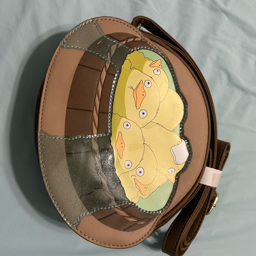 Loungefly Brown Duck-Themed Crossbody Bag